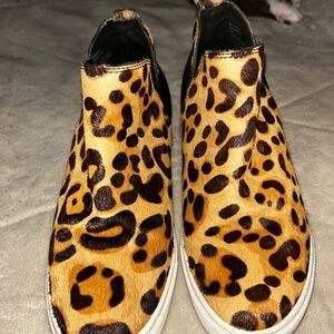 Leopard Print Slip-On Sneakers